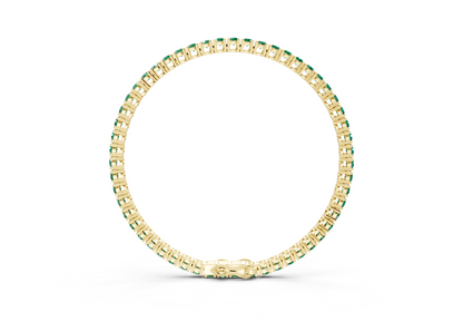 7 Ctw Classic Emerald Gemstone Tennis Bracelet
