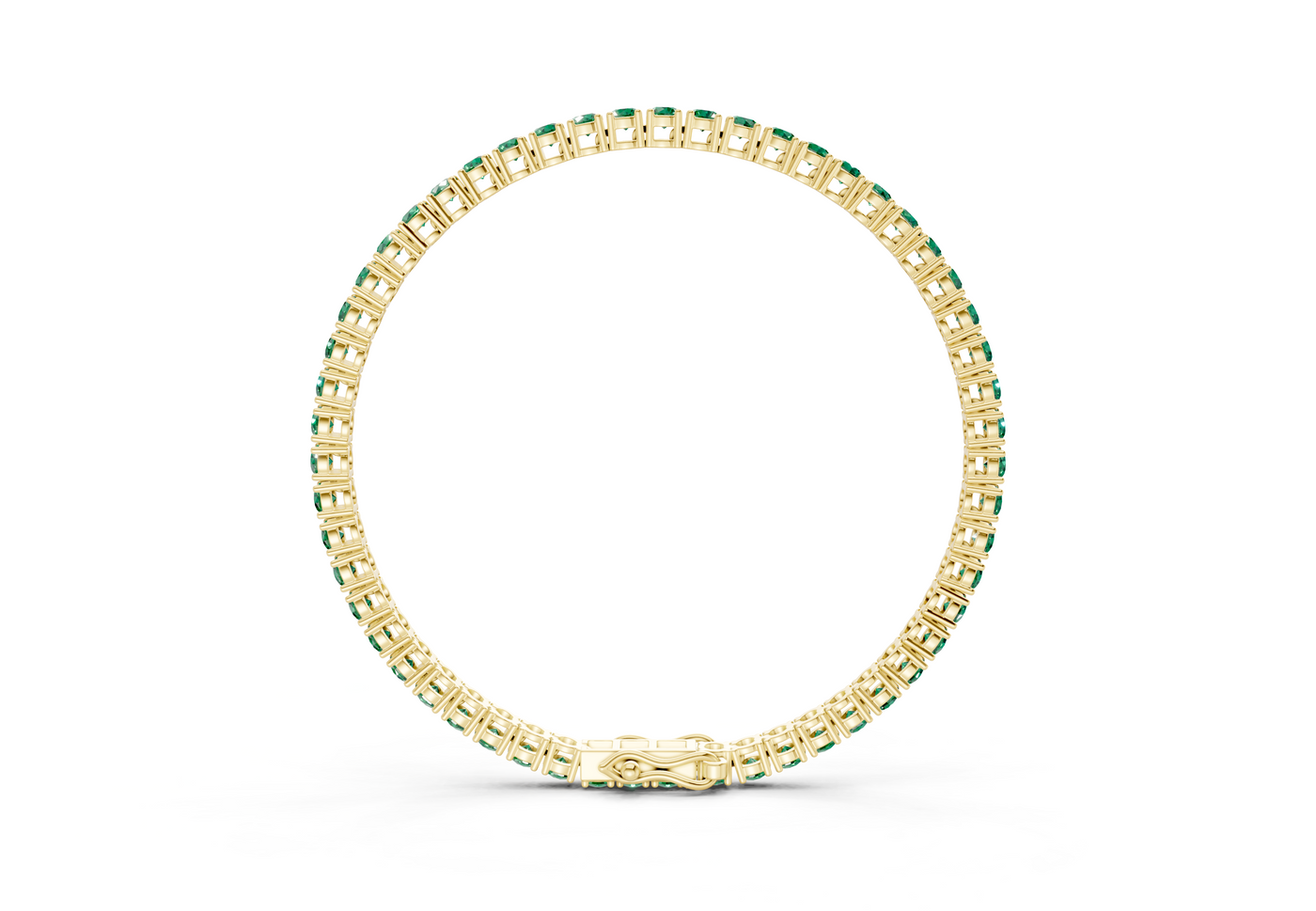 28 Ctw Classic Emerald Gemstone Tennis Bracelet