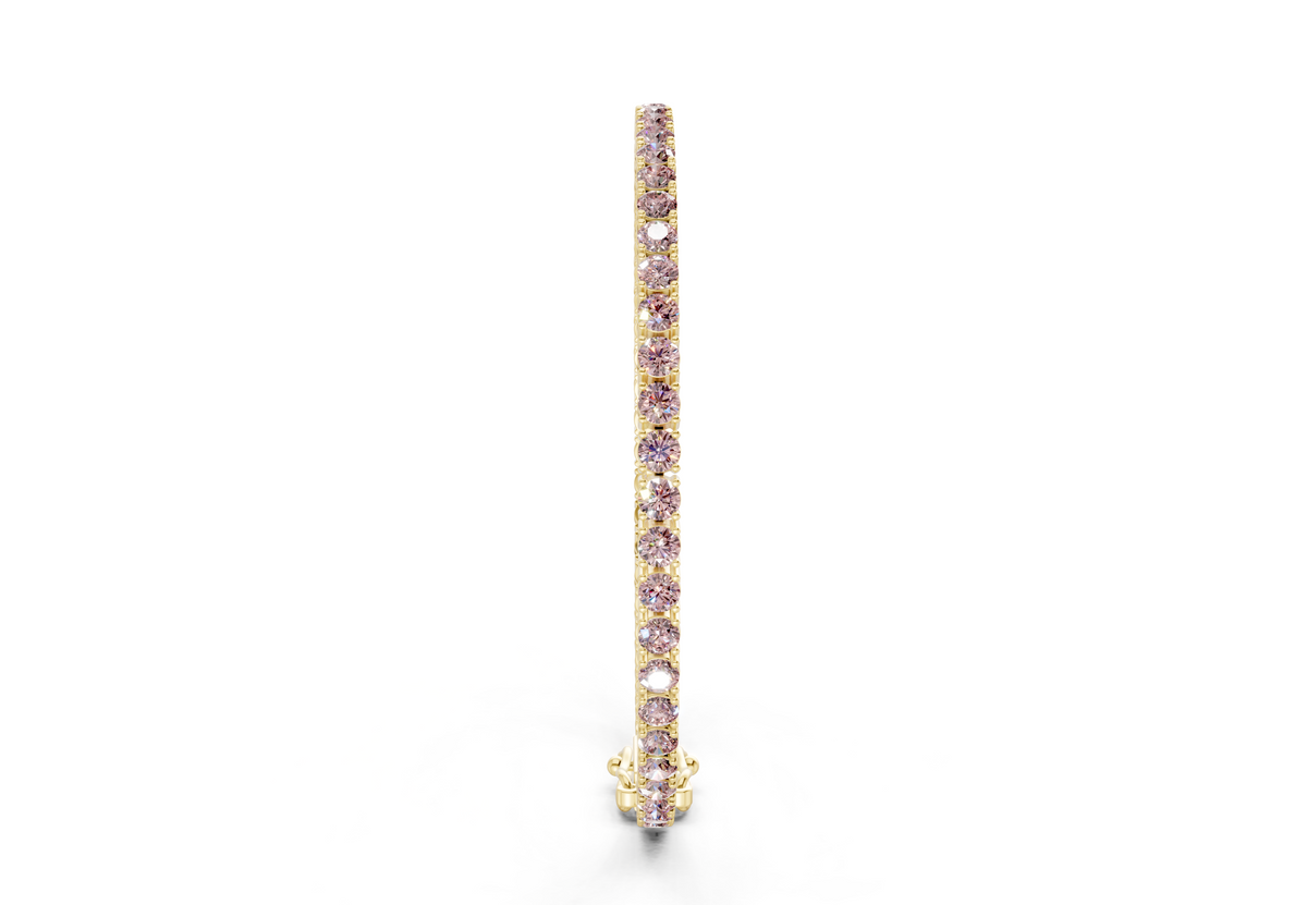 5 Ctw Petite Classic Pink Diamond Tennis Bracelet