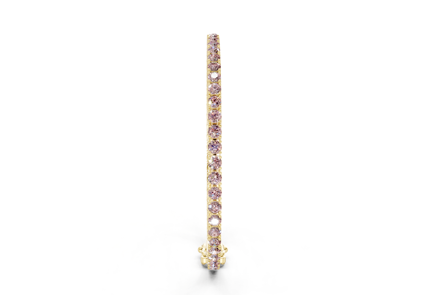 28 Ctw Classic Pink Diamond Tennis Bracelet