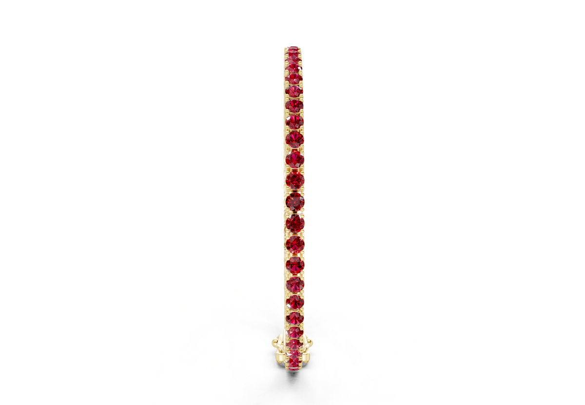 28 Ctw Classic Ruby Gemstone Tennis Bracelet