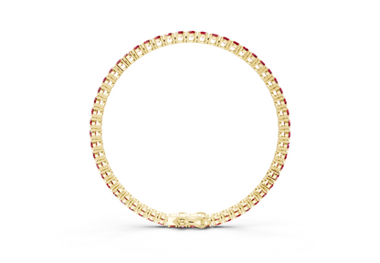 21 Ctw Classic Ruby Gemstone Tennis Bracelet