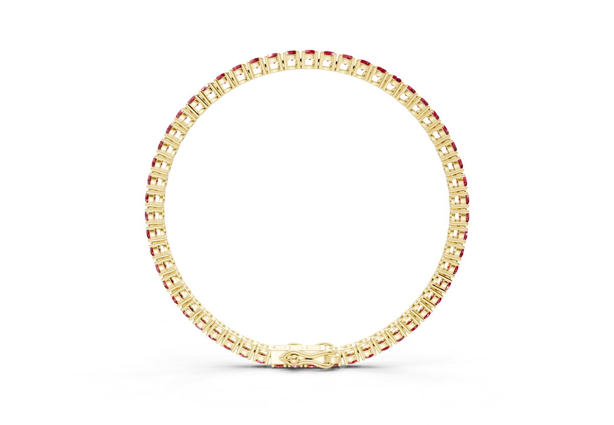 10 Ctw Classic Ruby Gemstone Tennis Bracelet