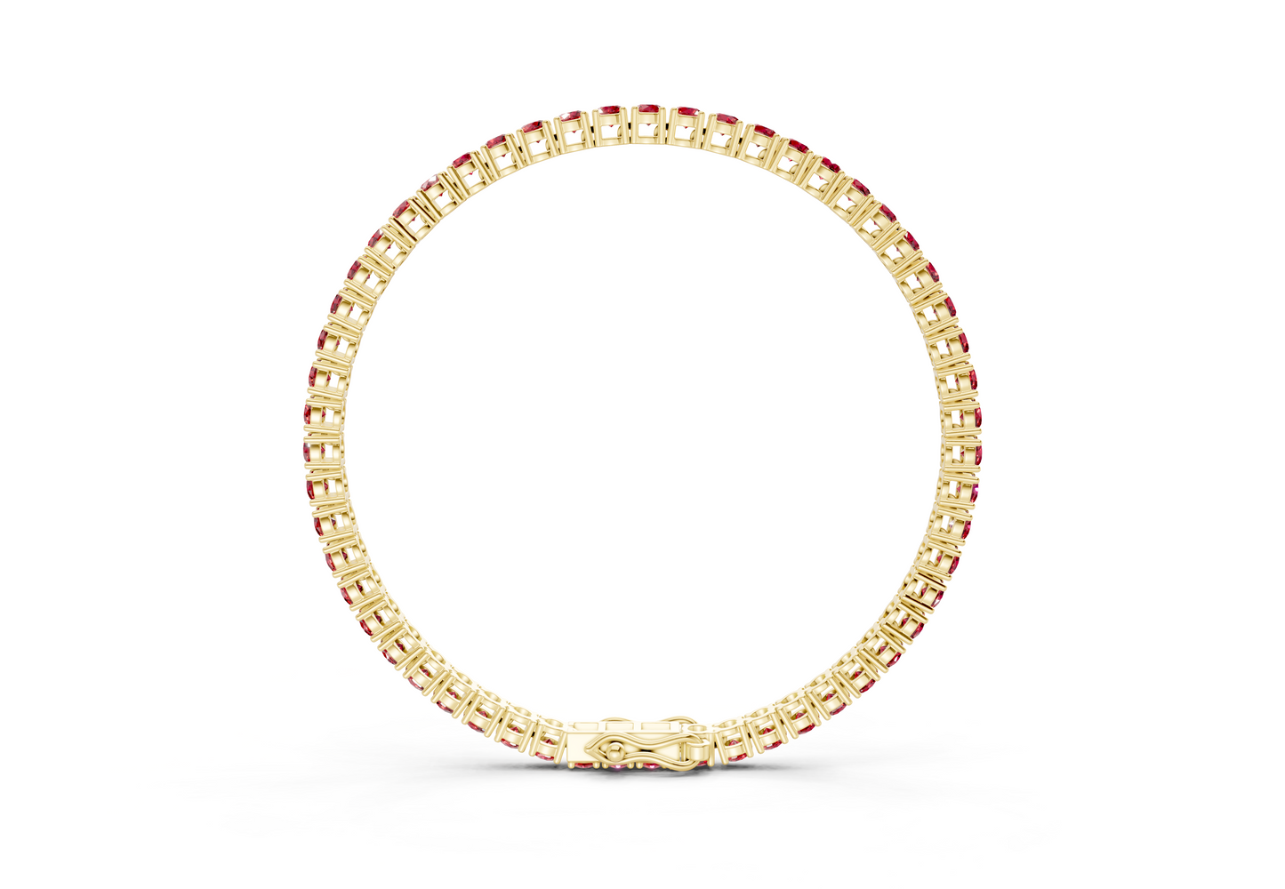 10 Ctw Classic Ruby Gemstone Tennis Bracelet