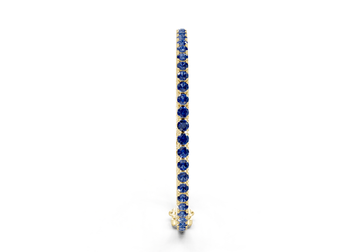 28 Ctw Classic Sapphire Gemstone Tennis Bracelet