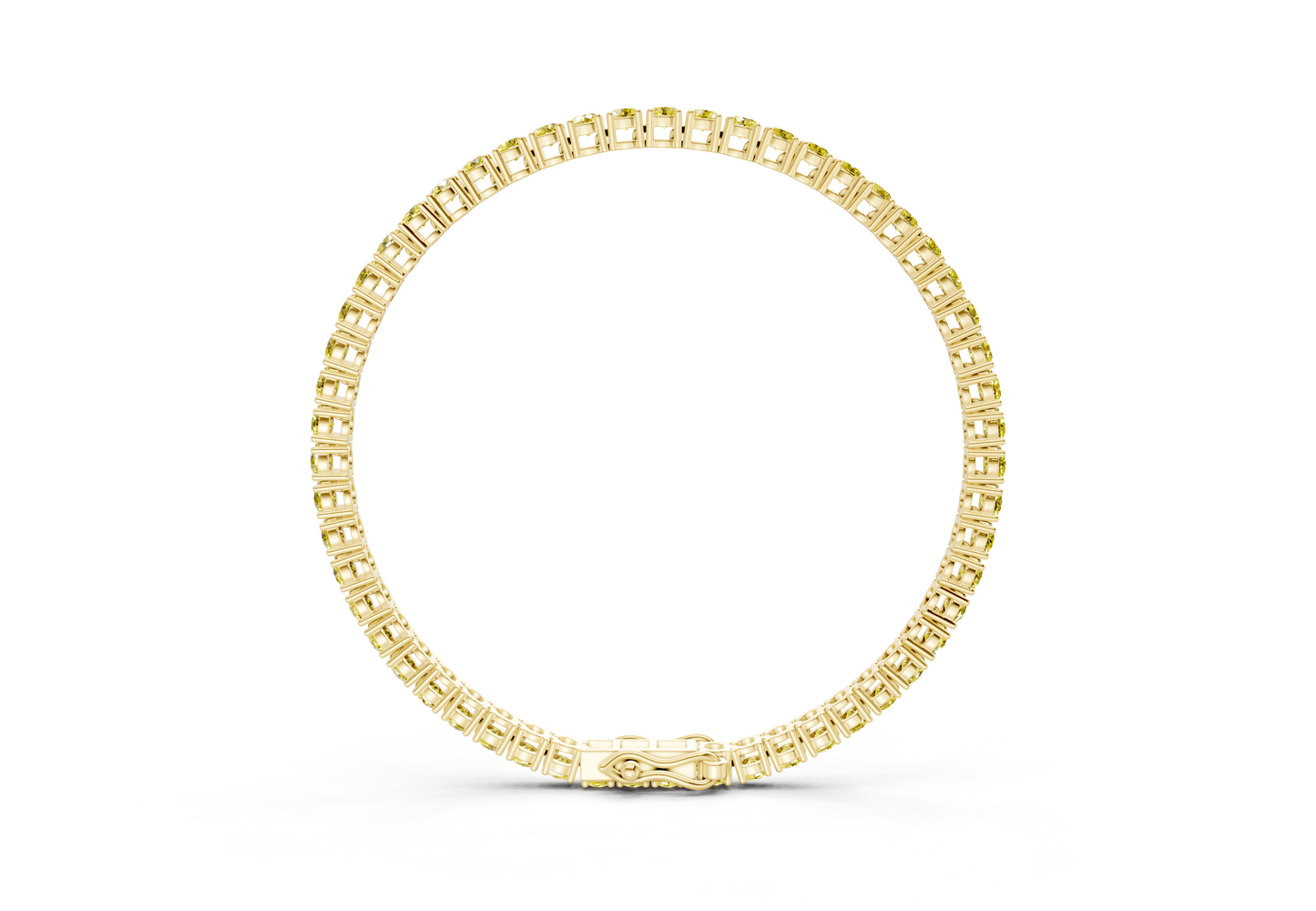 24 Ctw Classic Yellow Diamond Tennis Bracelet
