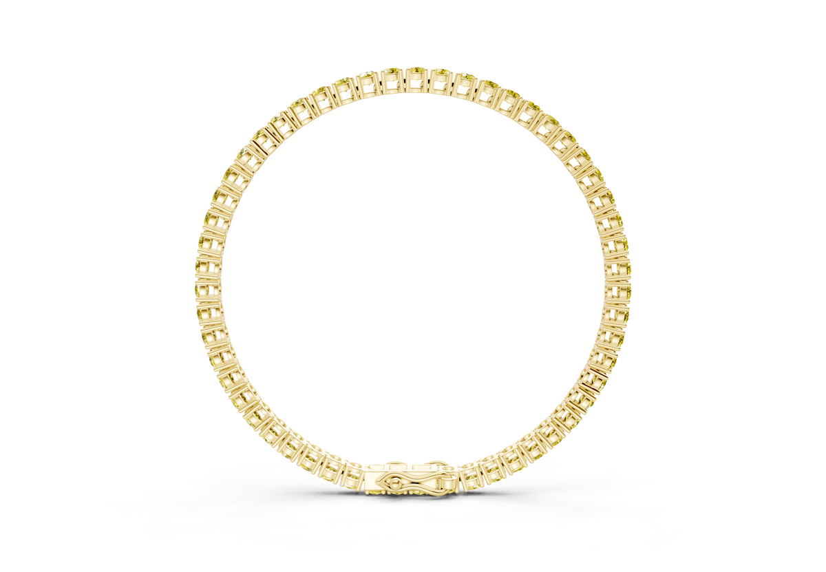 12 Ctw Classic Yellow Diamond Tennis Bracelet