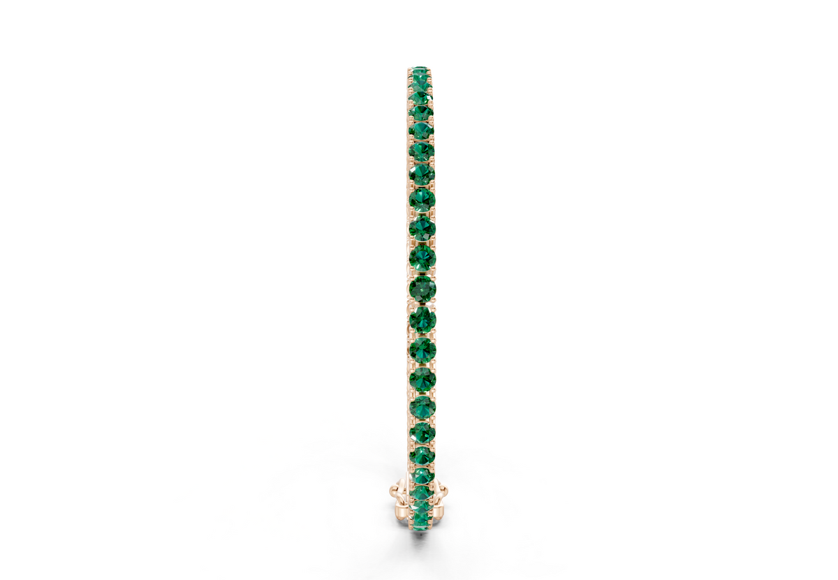 24 Ctw Classic Emerald Gemstone Tennis Bracelet