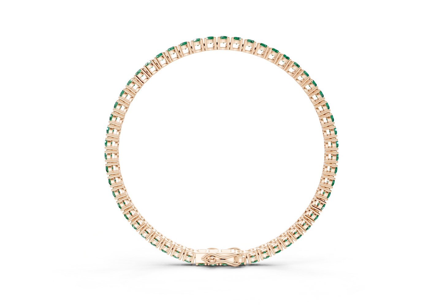 7 Ctw Classic Emerald Gemstone Tennis Bracelet