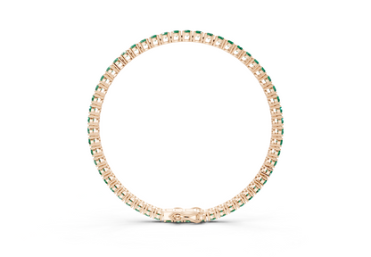 7 Ctw Classic Emerald Gemstone Tennis Bracelet