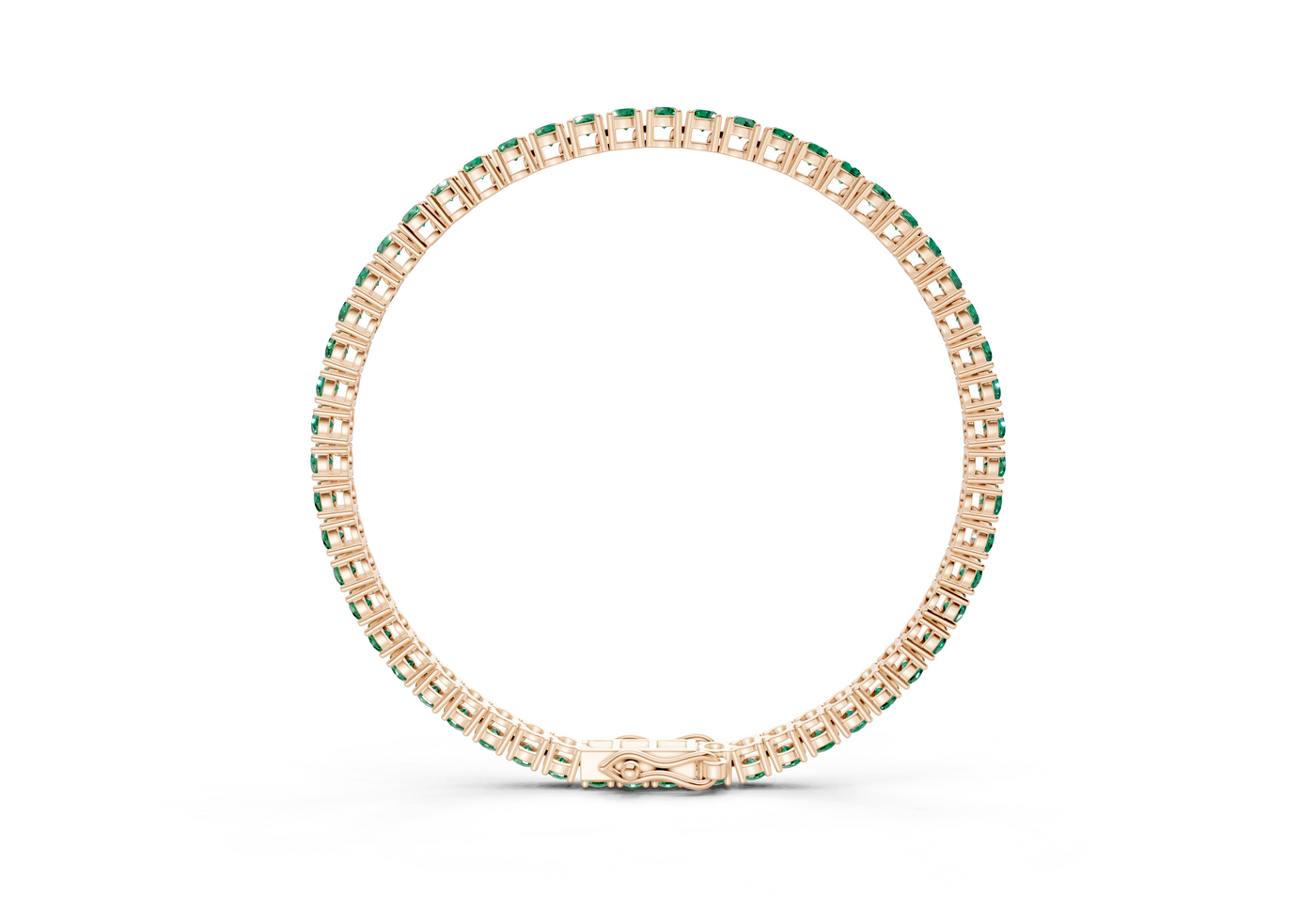 28 Ctw Classic Emerald Gemstone Tennis Bracelet