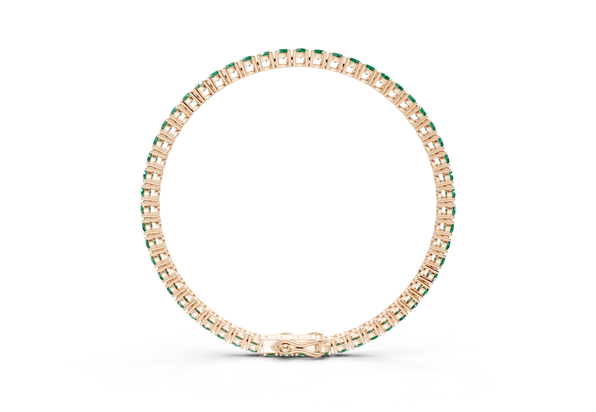 18 Ctw Classic Emerald Gemstone Tennis Bracelet