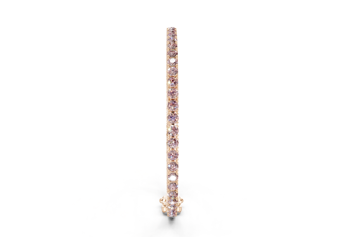 18 Ctw Classic Pink Diamond Tennis Bracelet
