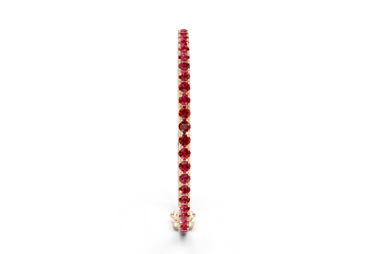 10 Ctw Classic Ruby Gemstone Tennis Bracelet