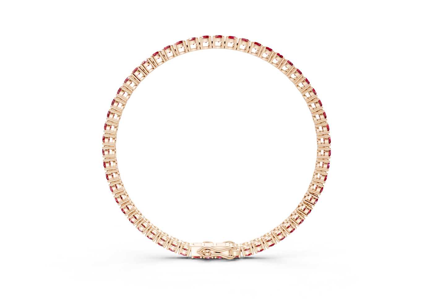24 Ctw Classic Ruby Gemstone Tennis Bracelet