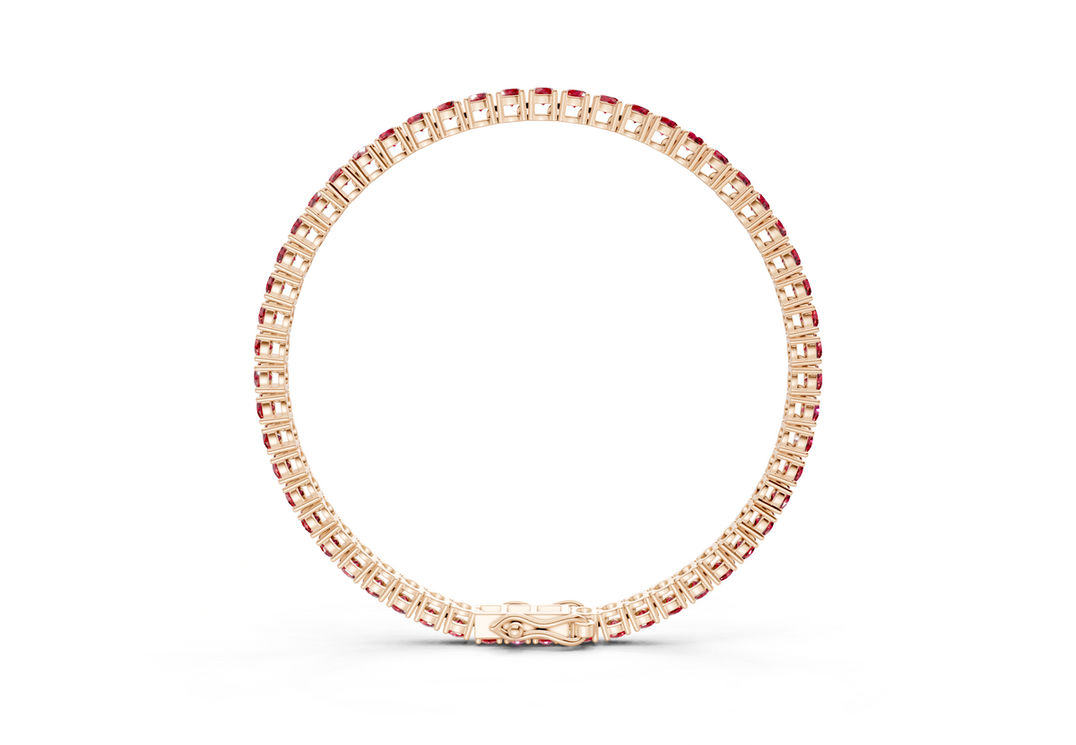 10 Ctw Classic Ruby Gemstone Tennis Bracelet