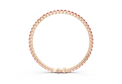 10 Ctw Classic Ruby Gemstone Tennis Bracelet