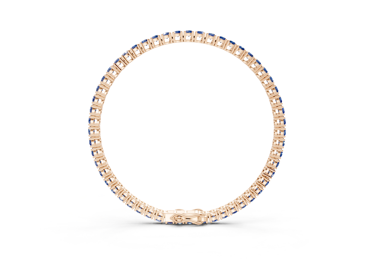 28 Ctw Classic Sapphire Gemstone Tennis Bracelet