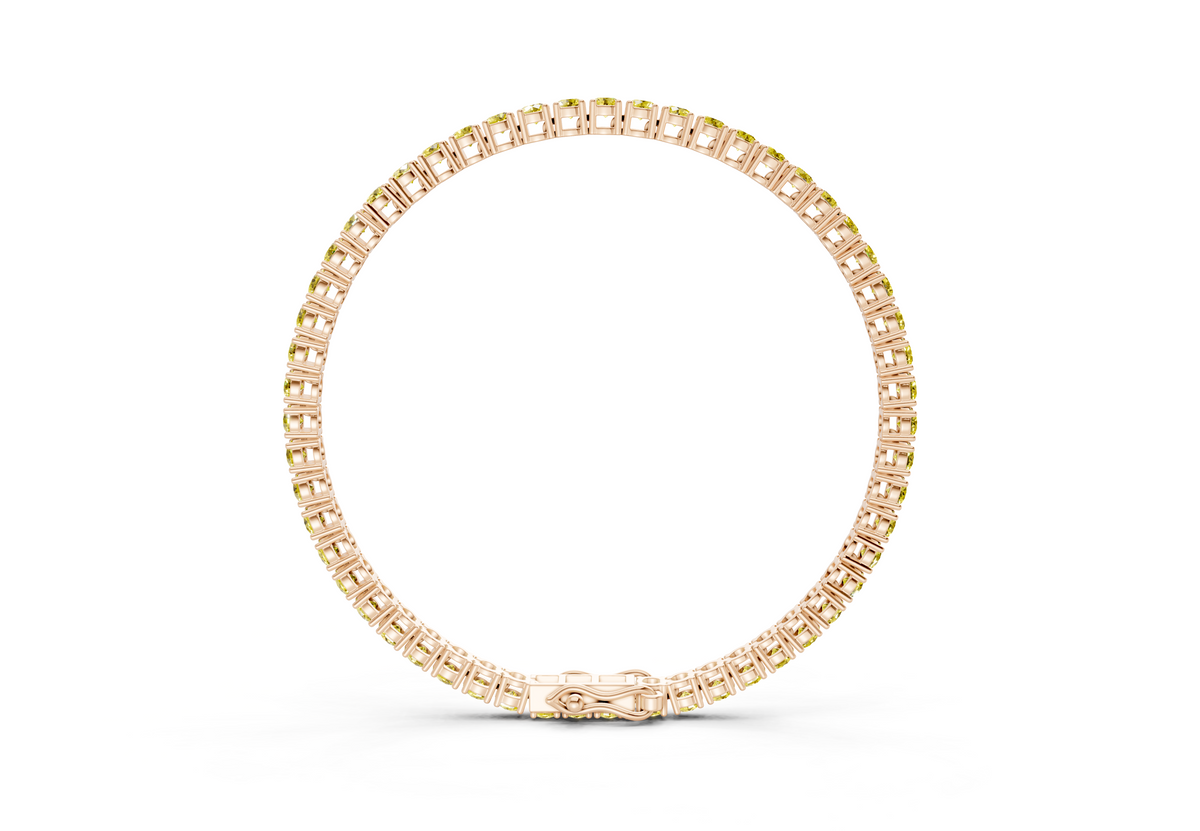 7 Ctw Classic Yellow Diamond Tennis Bracelet