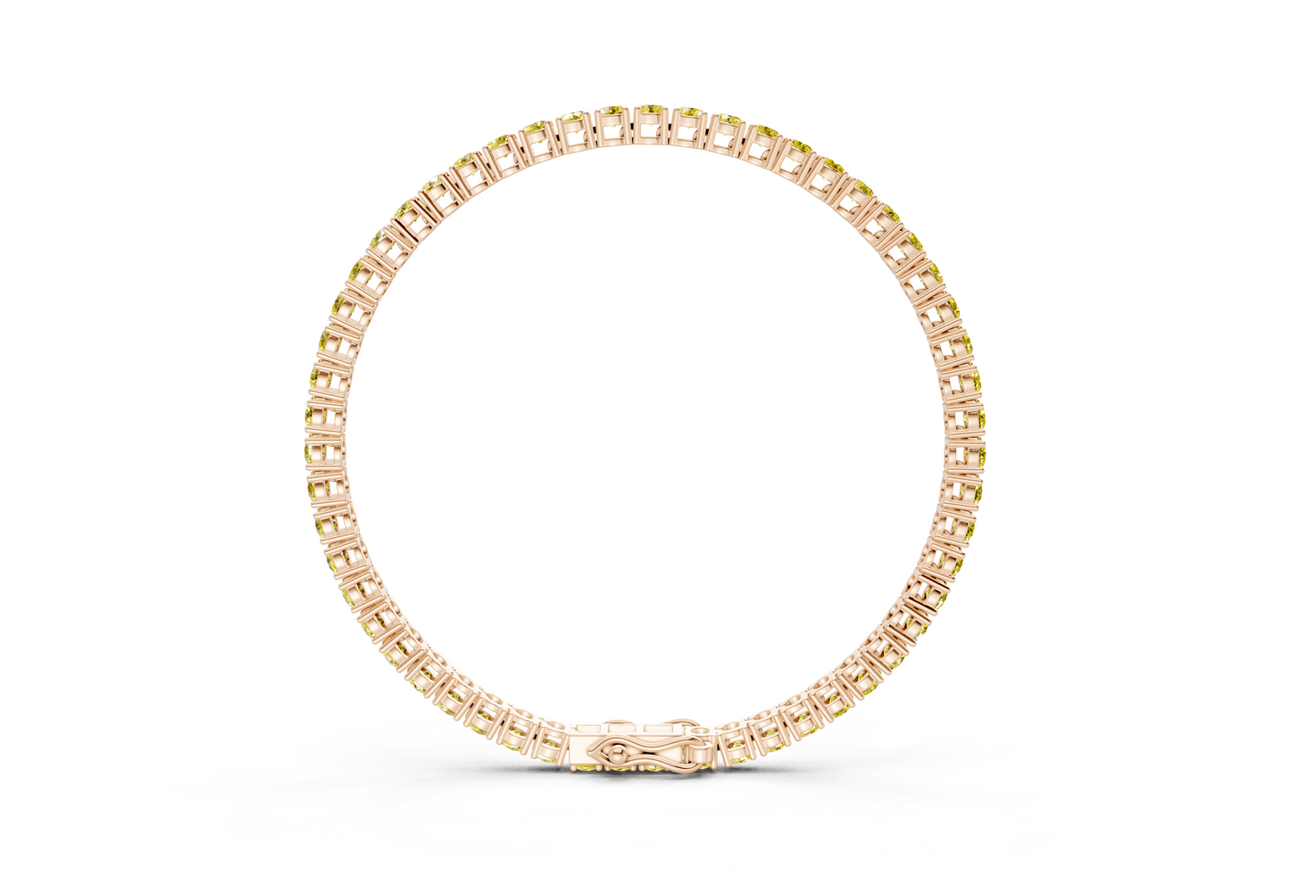 24 Ctw Classic Yellow Diamond Tennis Bracelet