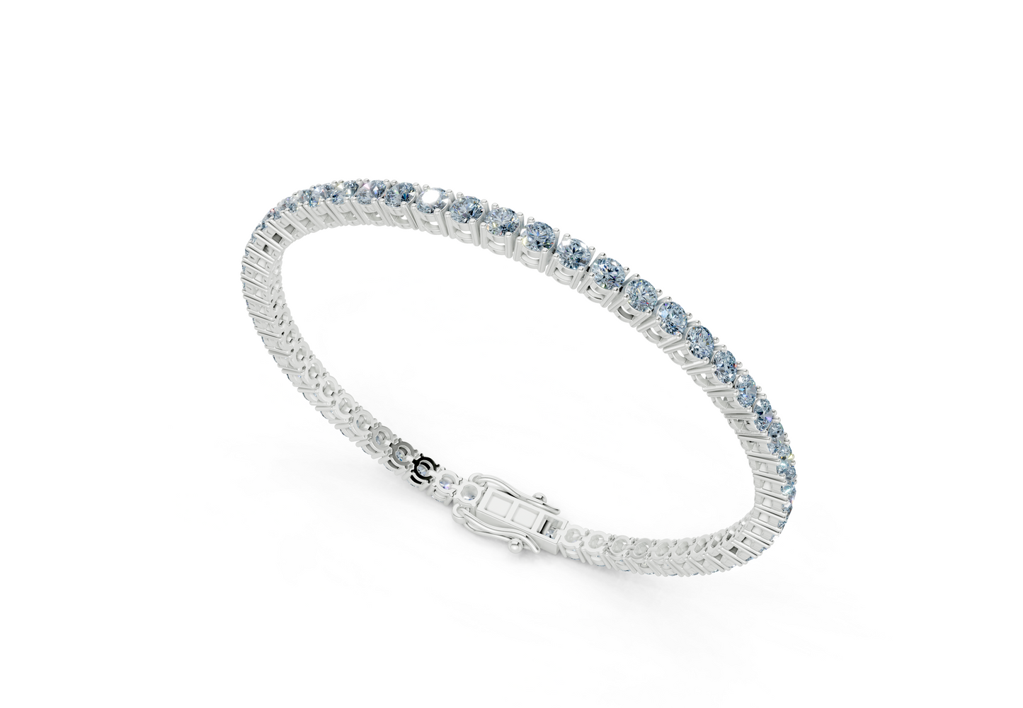 7 Ctw Classic Blue Diamond Tennis Bracelet