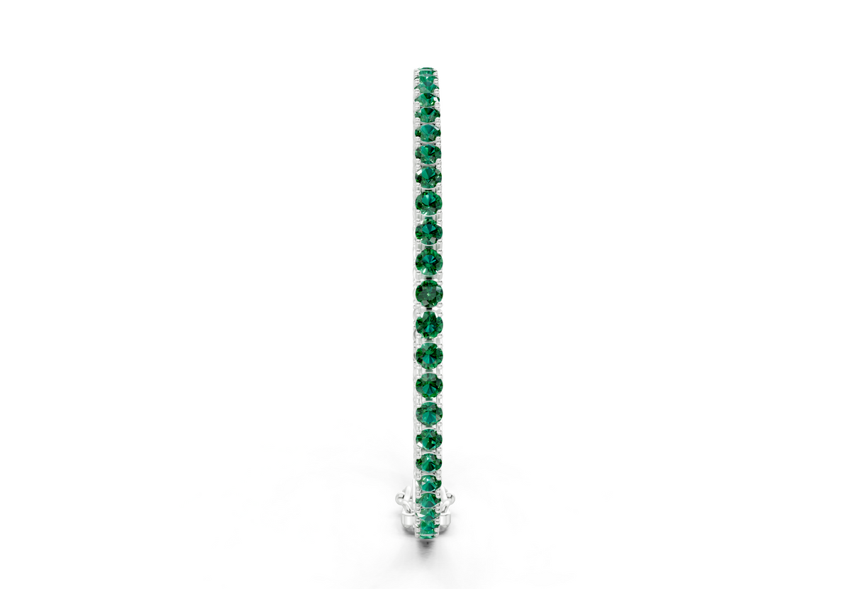 3 Ctw Petite Classic Emerald Gemstone Tennis Bracelet