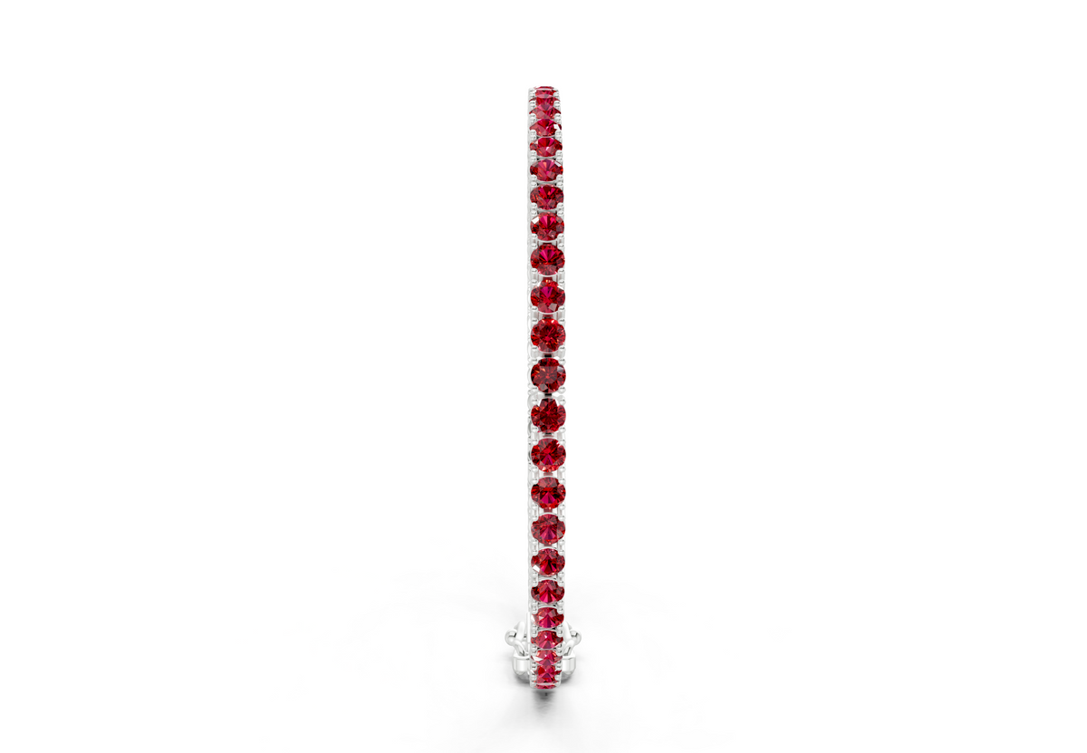 28 Ctw Classic Ruby Gemstone Tennis Bracelet