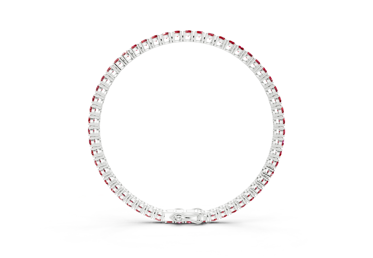21 Ctw Classic Ruby Gemstone Tennis Bracelet
