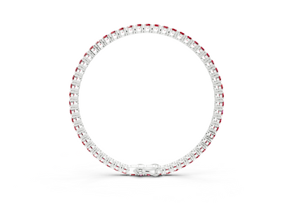 21 Ctw Classic Ruby Gemstone Tennis Bracelet