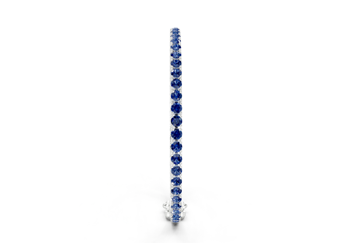 24 Ctw Classic Sapphire Gemstone Tennis Bracelet