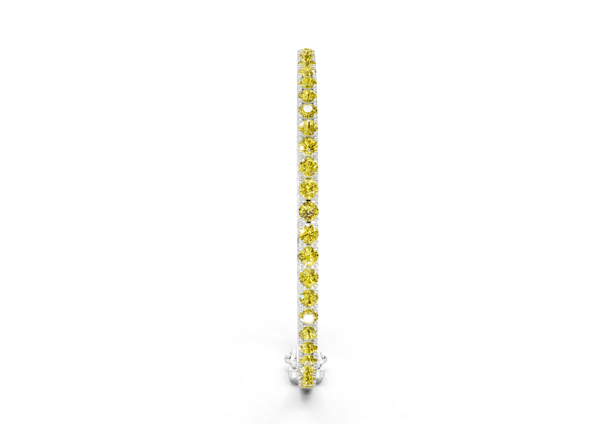 12 Ctw Classic Yellow Diamond Tennis Bracelet