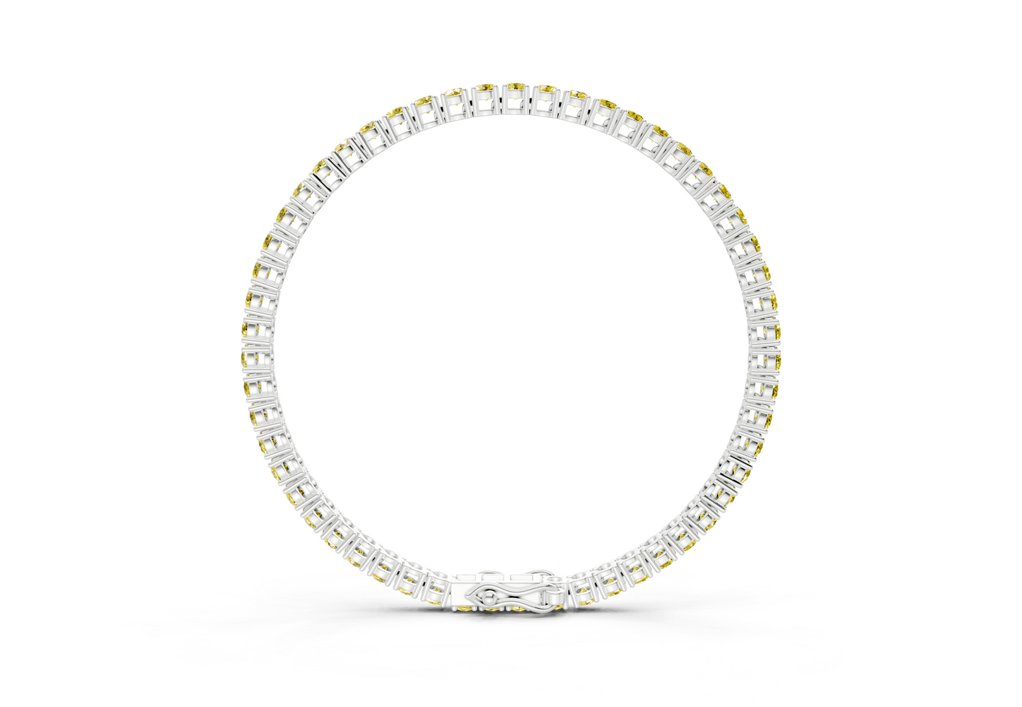 4 Ctw Petite Classic Yellow Diamond Tennis Bracelet