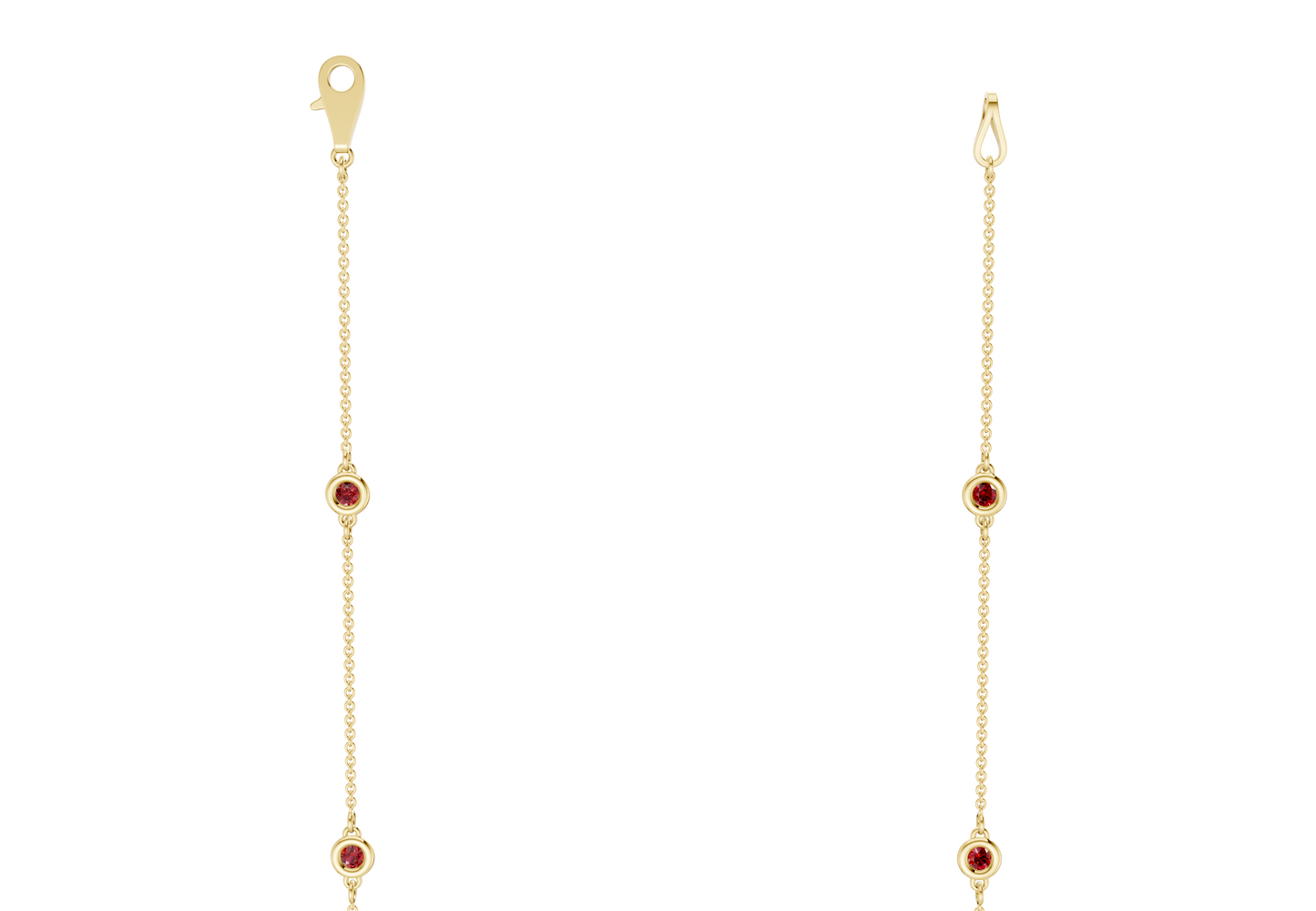 Harmony Ruby Gemstone Stationed Necklace 1½ Carat Total Wt.