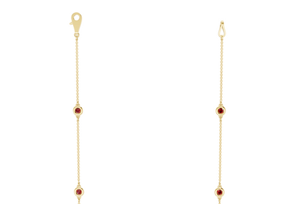 Harmony Ruby Gemstone Stationed Necklace 1½ Carat Total Wt.