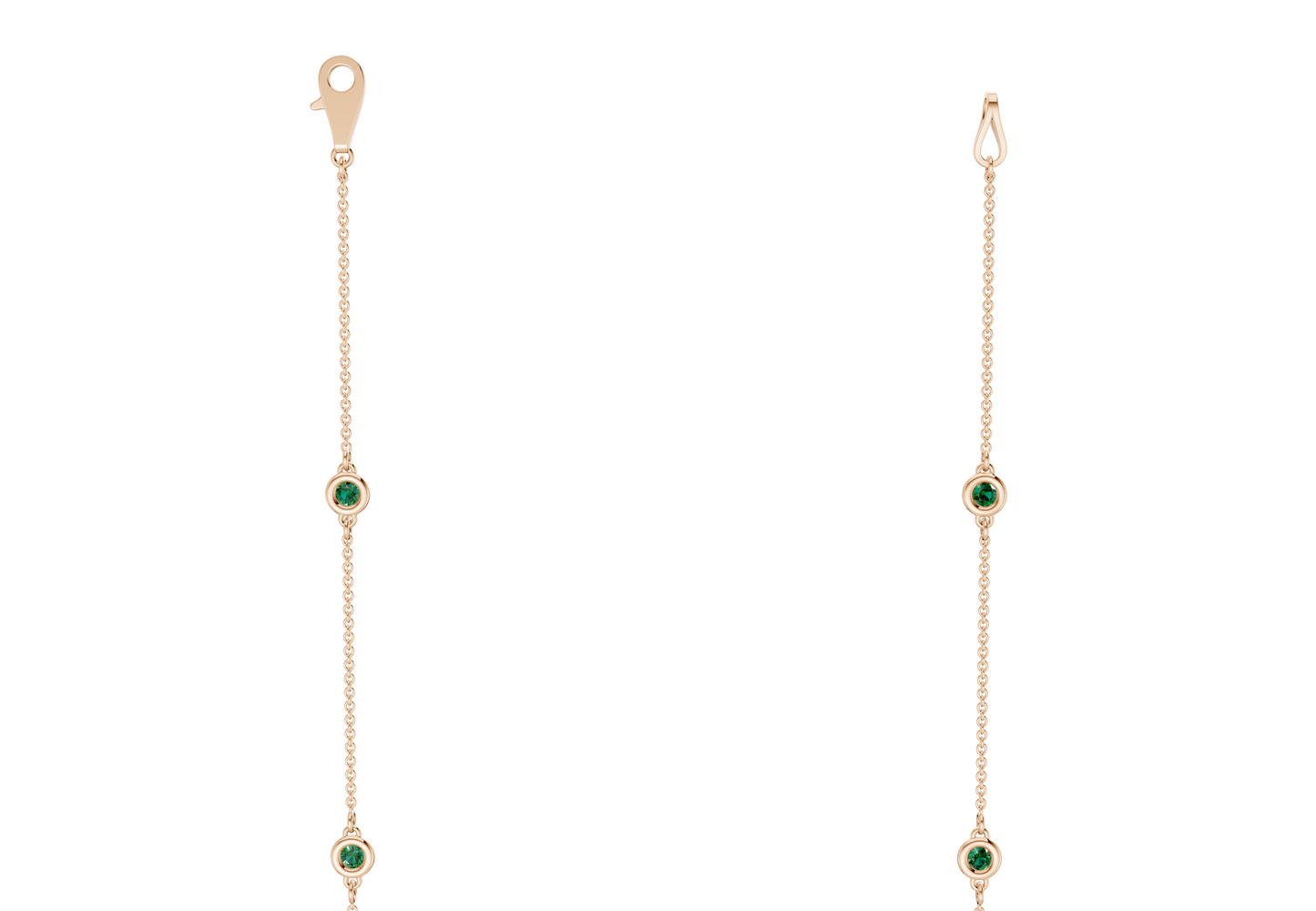 Harmony Emerald Gemstone Stationed Necklace 1½ Carat Total Wt.