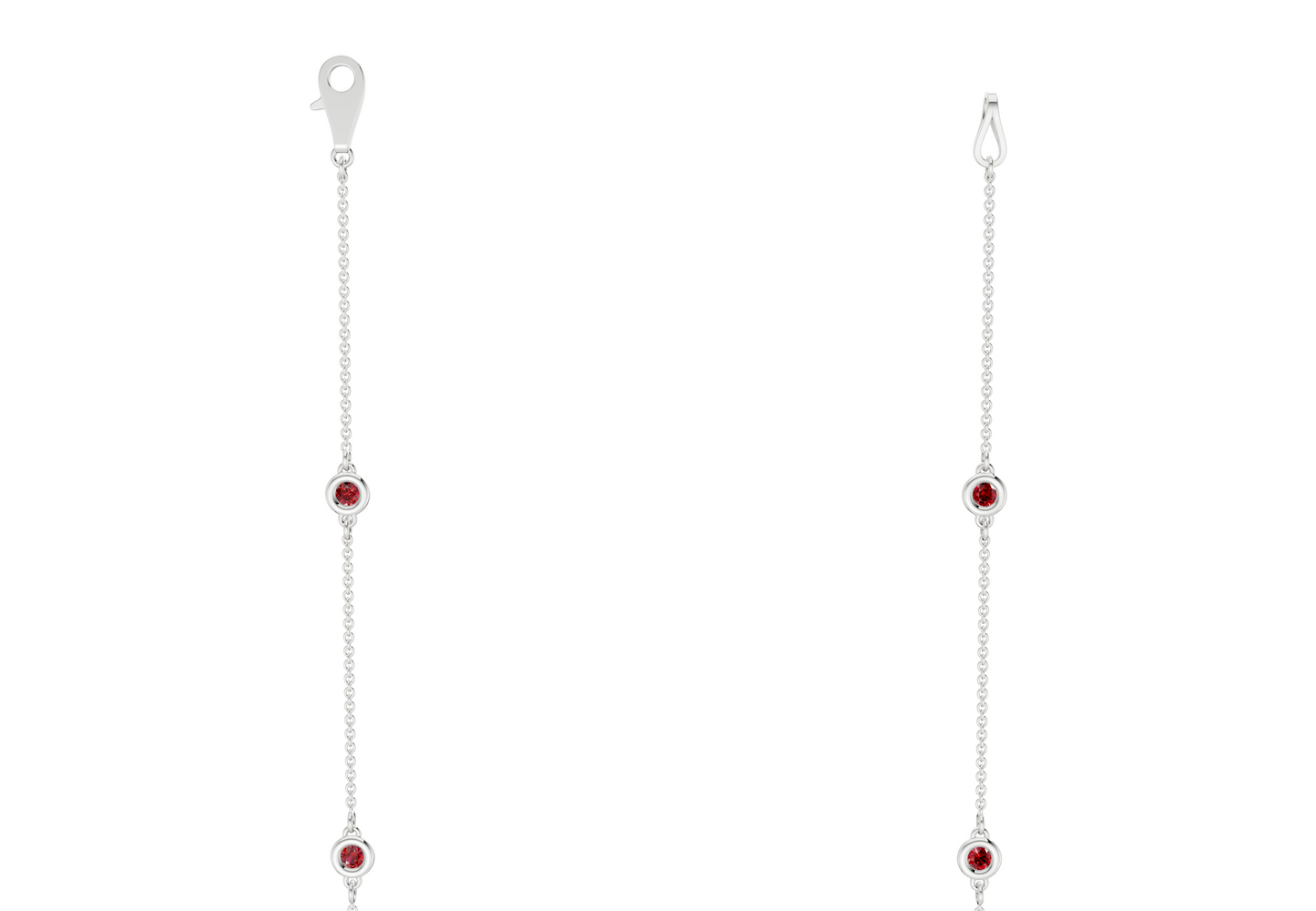 Harmony Ruby Gemstone Stationed Necklace 3½ Carat Total Wt.