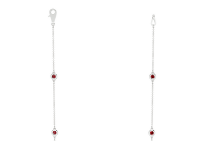 Harmony Ruby Gemstone Stationed Necklace 3½ Carat Total Wt.