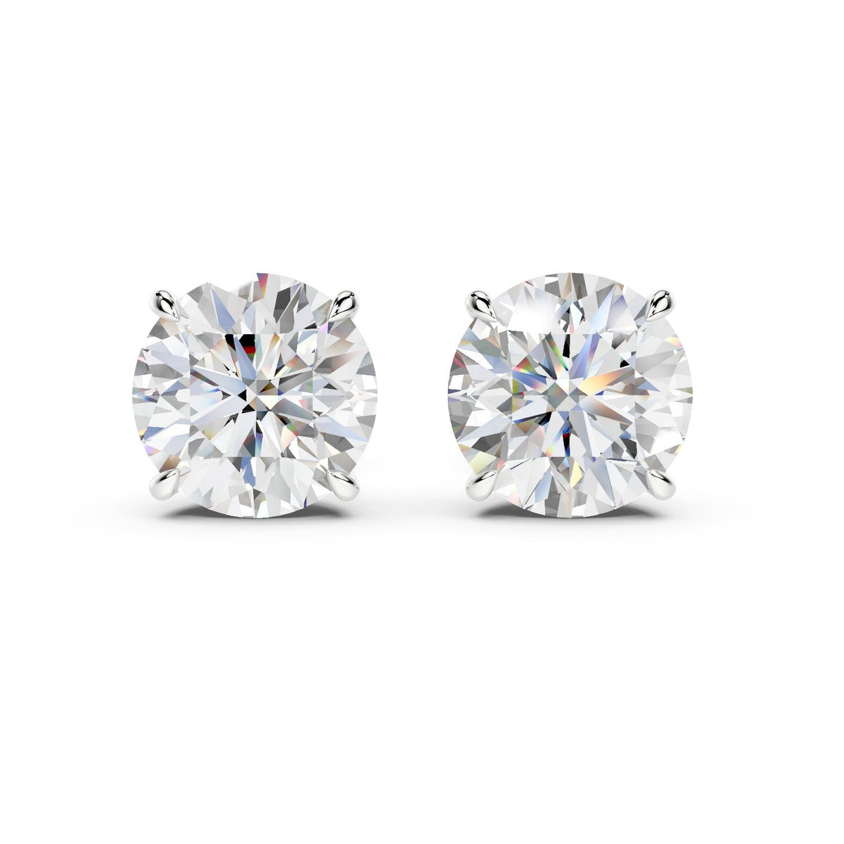 The Madison Hidden Halo Round Cut Studs - D VVS1