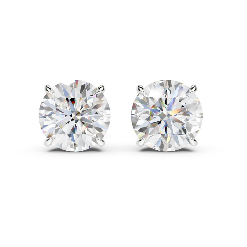 The Madison Hidden Halo Round Cut Studs - D VVS1