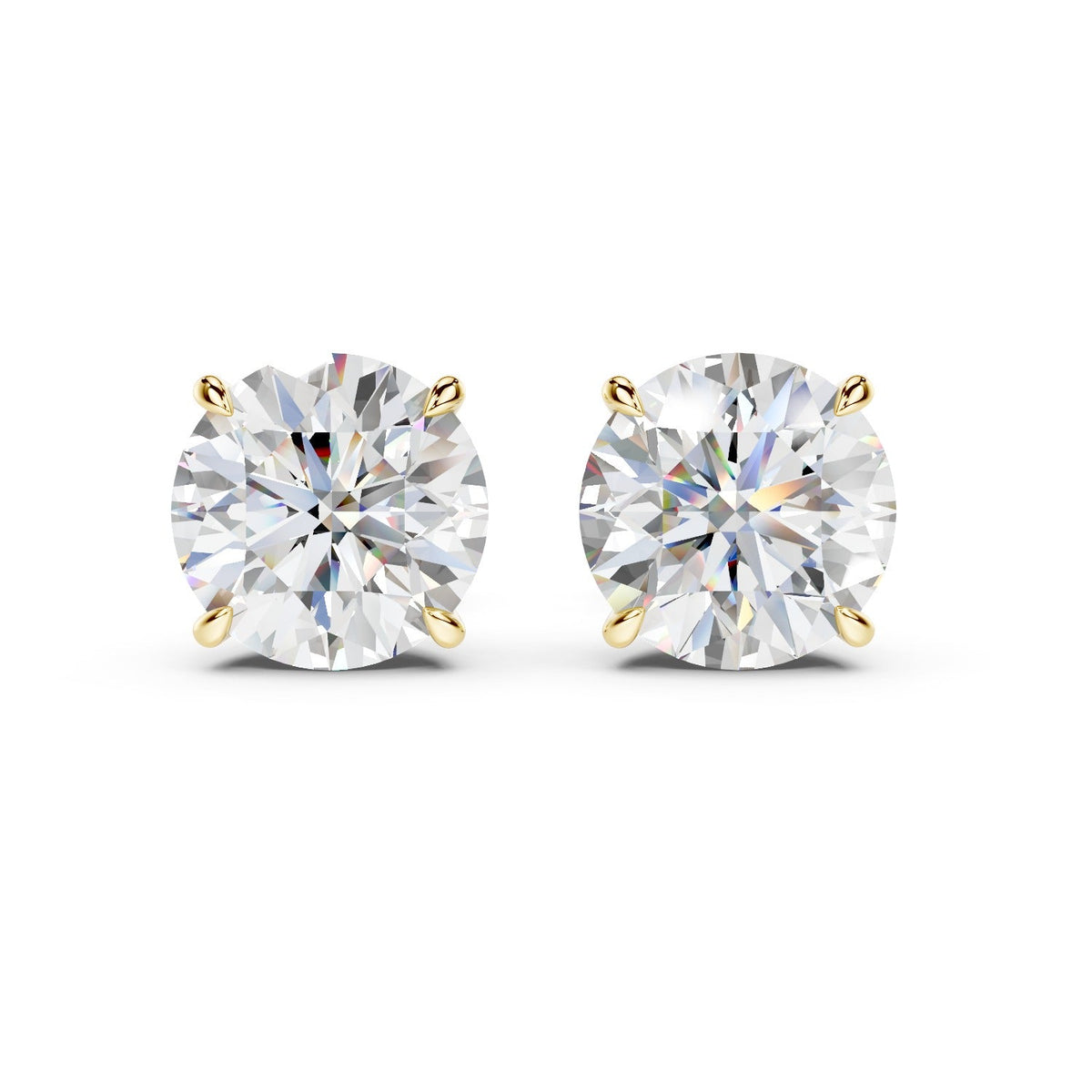The Madison Hidden Halo Round Cut Studs - D VVS1