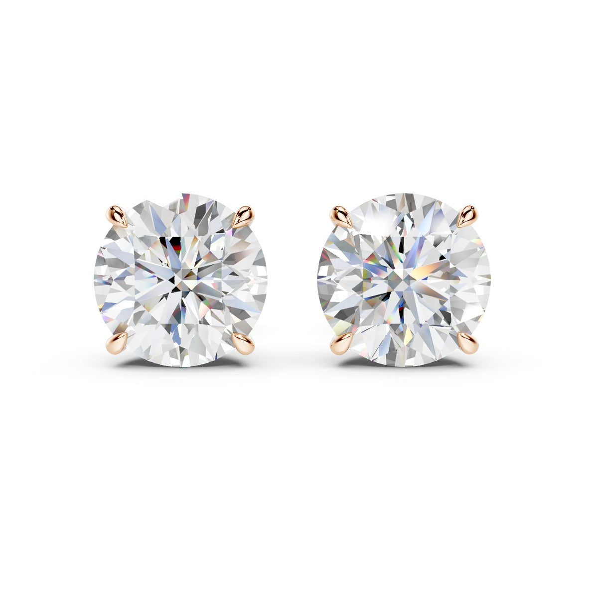 The Madison Hidden Halo Round Cut Studs