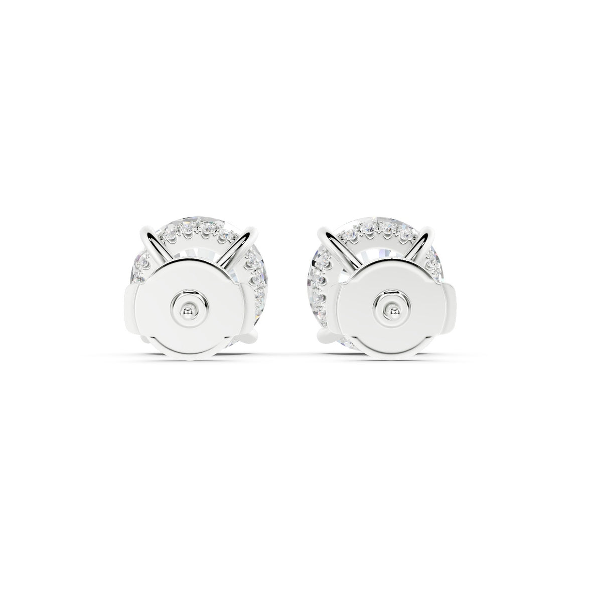 The Madison Hidden Halo Round Cut Studs
