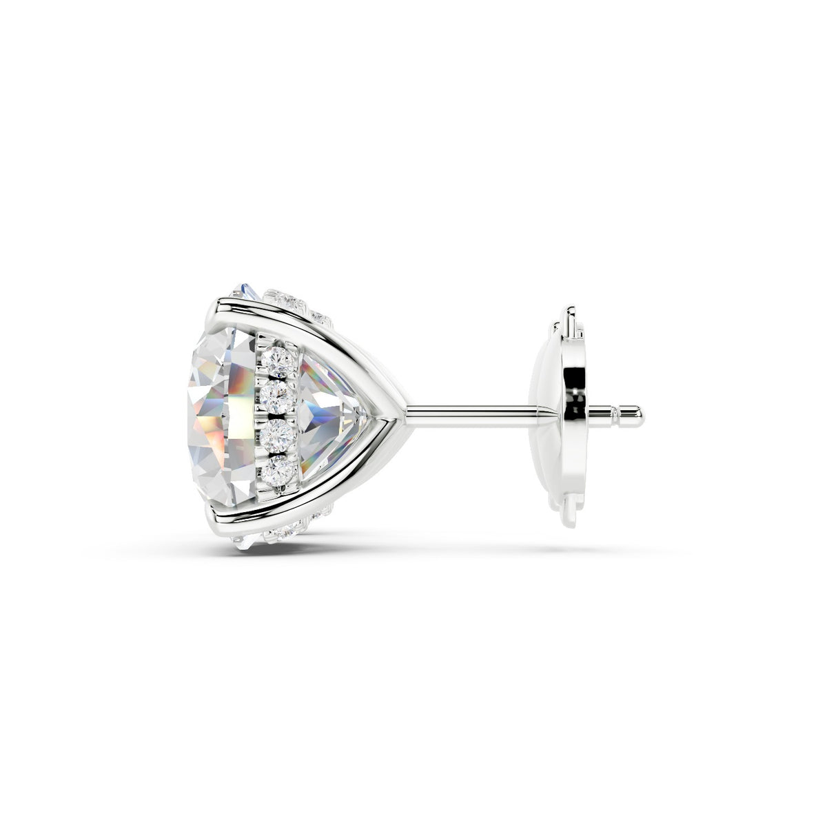 The Madison Hidden Halo Round Cut Studs