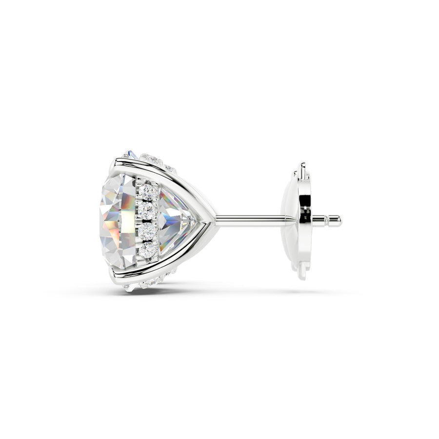 The Madison Hidden Halo Round Cut Studs