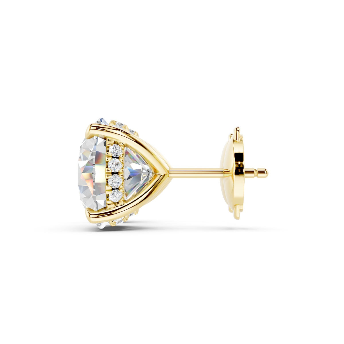 The Madison Hidden Halo Round Cut Studs