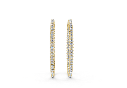 Elegant Inside-Out Diamond Hoop