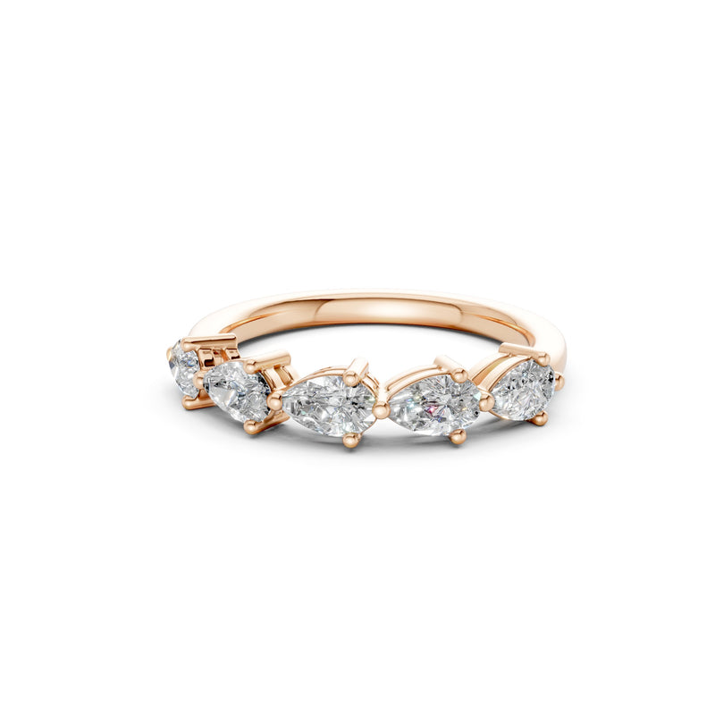 1.50ct pear lab diamond band
