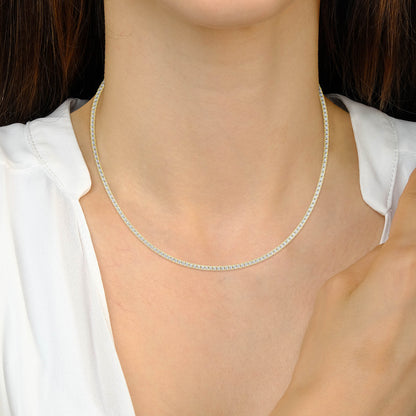 Modern Classic Tennis Necklace