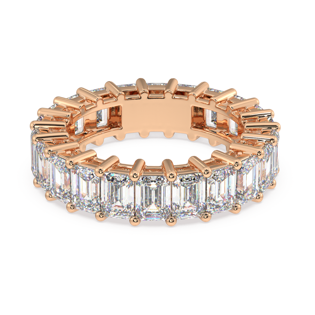 Melrose Emerald Classic Eternity Bands - 6ct