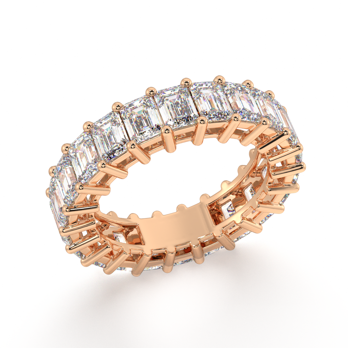 Melrose Emerald Classic Eternity Bands - 6ct